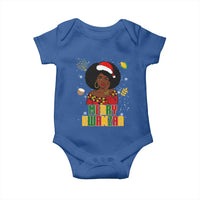 Merry Kwanzaa African American Girl Santa Hat Baby Onesie Christmas Gift - Wonder Print Shop
