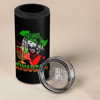 King Lion Of Africa Kwanzaa Map 4 in 1 Can Cooler Tumbler Heritage Pride Gift - Wonder Print Shop
