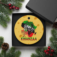 King Lion Of Africa Kwanzaa Map Ceramic Ornament Heritage Pride Gift - Wonder Print Shop