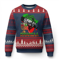 King Lion Of Africa Kwanzaa Map Ugly Christmas Sweater Heritage Pride Gift - Wonder Print Shop