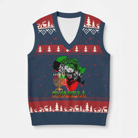King Lion Of Africa Kwanzaa Map V-Neck Knit Sweater Vest Heritage Pride Gift - Wonder Print Shop