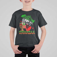 King Lion Of Africa Kwanzaa Map T Shirt For Kid Heritage Pride Gift - Wonder Print Shop