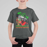 King Lion Of Africa Kwanzaa Map T Shirt For Kid Heritage Pride Gift - Wonder Print Shop