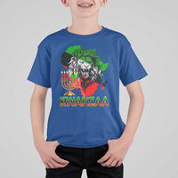 King Lion Of Africa Kwanzaa Map T Shirt For Kid Heritage Pride Gift - Wonder Print Shop