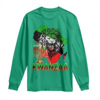 King Lion Of Africa Kwanzaa Map Long Sleeve Shirt Heritage Pride Gift - Wonder Print Shop