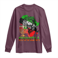 King Lion Of Africa Kwanzaa Map Long Sleeve Shirt Heritage Pride Gift - Wonder Print Shop