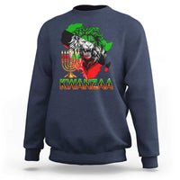 King Lion Of Africa Kwanzaa Map Sweatshirt Heritage Pride Gift - Wonder Print Shop