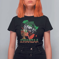 King Lion Of Africa Kwanzaa Map T Shirt For Women Heritage Pride Gift - Wonder Print Shop