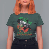 King Lion Of Africa Kwanzaa Map T Shirt For Women Heritage Pride Gift - Wonder Print Shop