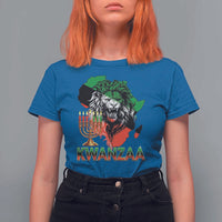 King Lion Of Africa Kwanzaa Map T Shirt For Women Heritage Pride Gift - Wonder Print Shop