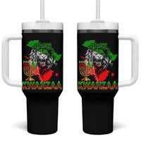 King Lion Of Africa Kwanzaa Map Tumbler With Handle Heritage Pride Gift - Wonder Print Shop