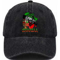 King Lion Of Africa Kwanzaa Map Washed Cotton Baseball Cap Heritage Pride Gift