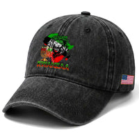 King Lion Of Africa Kwanzaa Map Washed Cotton Baseball Cap Heritage Pride Gift