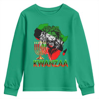 King Lion Of Africa Kwanzaa Map Youth Sweatshirt Heritage Pride Gift - Wonder Print Shop