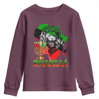 King Lion Of Africa Kwanzaa Map Youth Sweatshirt Heritage Pride Gift - Wonder Print Shop