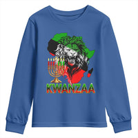 King Lion Of Africa Kwanzaa Map Youth Sweatshirt Heritage Pride Gift - Wonder Print Shop