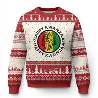 Happy Kwanzaa King Lion Of Africa Heritage Gift Ugly Christmas Sweater - Wonder Print Shop