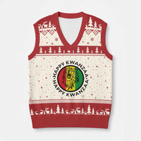 Happy Kwanzaa King Lion Of Africa Heritage Gift V-Neck Knit Sweater Vest - Wonder Print Shop