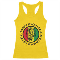 Happy Kwanzaa King Lion Of Africa Heritage Gift Racerback Tank Top - Wonder Print Shop