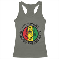 Happy Kwanzaa King Lion Of Africa Heritage Gift Racerback Tank Top - Wonder Print Shop