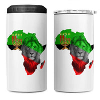 Happy Kwanzaa Lion 4 in 1 Can Cooler Tumbler African Heritage Pride Gift For Men - Wonder Print Shop
