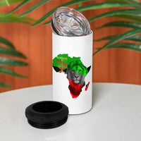 Happy Kwanzaa Lion 4 in 1 Can Cooler Tumbler African Heritage Pride Gift For Men - Wonder Print Shop