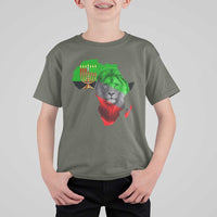 Happy Kwanzaa Lion T Shirt For Kid African Heritage Pride Gift For Men - Wonder Print Shop