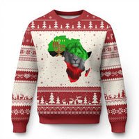 Happy Kwanzaa Lion Ugly Christmas Sweater African Heritage Pride Gift For Men - Wonder Print Shop