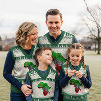 Happy Kwanzaa Lion V-Neck Knit Sweater Vest African Heritage Pride Gift For Men - Wonder Print Shop