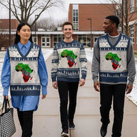 Happy Kwanzaa Lion V-Neck Knit Sweater Vest African Heritage Pride Gift For Men - Wonder Print Shop