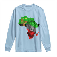 Happy Kwanzaa Lion Long Sleeve Shirt African Heritage Pride Gift For Men - Wonder Print Shop