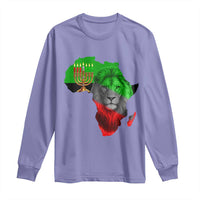 Happy Kwanzaa Lion Long Sleeve Shirt African Heritage Pride Gift For Men - Wonder Print Shop
