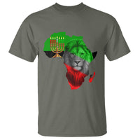 Happy Kwanzaa Lion T Shirt African Heritage Pride Gift For Men - Wonder Print Shop