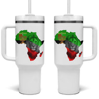Happy Kwanzaa Lion Tumbler With Handle African Heritage Pride Gift For Men - Wonder Print Shop