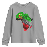 Happy Kwanzaa Lion Youth Sweatshirt African Heritage Pride Gift For Men - Wonder Print Shop