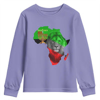 Happy Kwanzaa Lion Youth Sweatshirt African Heritage Pride Gift For Men - Wonder Print Shop