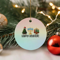 Christmas Hanukkah Kwanzaa Celebration Gift Ceramic Ornament Happy Holidays - Wonder Print Shop