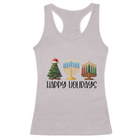 Christmas Hanukkah Kwanzaa Celebration Gift Racerback Tank Top Happy Holidays - Wonder Print Shop