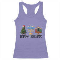 Christmas Hanukkah Kwanzaa Celebration Gift Racerback Tank Top Happy Holidays - Wonder Print Shop