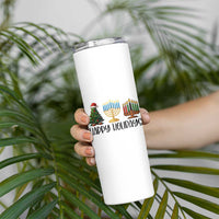 Christmas Hanukkah Kwanzaa Celebration Gift Skinny Tumbler Happy Holidays - Wonder Print Shop