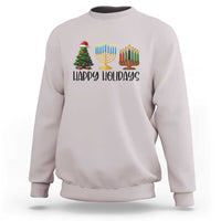 Christmas Hanukkah Kwanzaa Celebration Gift Sweatshirt Happy Holidays - Wonder Print Shop