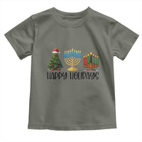 Christmas Hanukkah Kwanzaa Celebration Gift Toddler T Shirt Happy Holidays - Wonder Print Shop