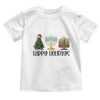 Christmas Hanukkah Kwanzaa Celebration Gift Toddler T Shirt Happy Holidays - Wonder Print Shop