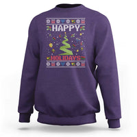Happy Holidays For All Christmas Hanukkah Kwanzaa Gift Sweatshirt - Wonder Print Shop