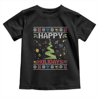 Happy Holidays For All Christmas Hanukkah Kwanzaa Gift Toddler T Shirt - Wonder Print Shop