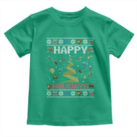 Happy Holidays For All Christmas Hanukkah Kwanzaa Gift Toddler T Shirt - Wonder Print Shop