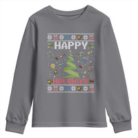 Happy Holidays For All Christmas Hanukkah Kwanzaa Gift Youth Sweatshirt - Wonder Print Shop