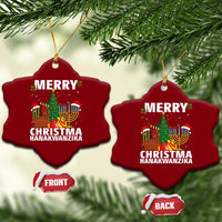 Merry Christmahanakwanzika Ceramic Ornament Christmas Hanukkah Kwanzaa Celebration Gift - Wonder Print Shop