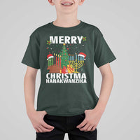 Merry Christmahanakwanzika T Shirt For Kid Christmas Hanukkah Kwanzaa Celebration Gift - Wonder Print Shop
