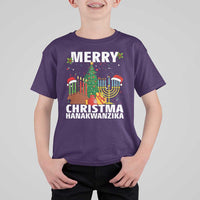 Merry Christmahanakwanzika T Shirt For Kid Christmas Hanukkah Kwanzaa Celebration Gift - Wonder Print Shop